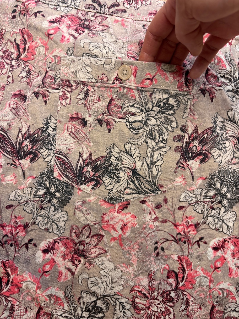 Chico’s Floral Tapestry Crop Pants Size 4 (US 20) Pull-On Stretch Wide Leg NWT - Picture 4 of 12